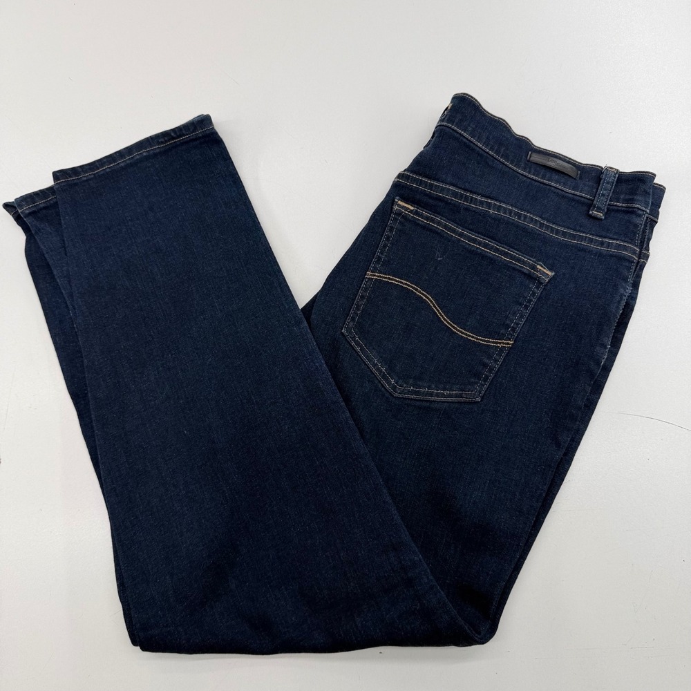 Lee Relaxed Fit Dark Wash Straight Leg Denim Jeans Womens 1889 Indigo